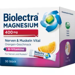 BIOLECTRA Magnesium 400 mg Nerven &amp; Muskeln Vital, 30X1.9 g