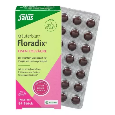 Floradix Eisen Folsäure Tabletten, 84 St