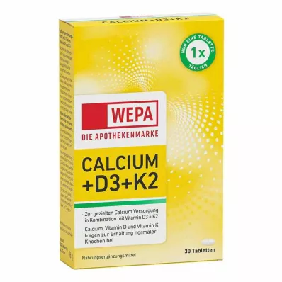 Wepa Calcium + D3 + K2 Tabletten, 30 St