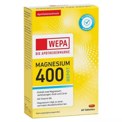 Wepa Magnesium 400 Depot + B6 Tabletten, 60 St