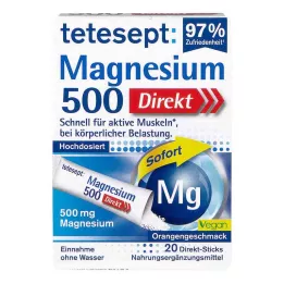 Tetesept Magnesium 500 Direkt Sticks (20 stk)