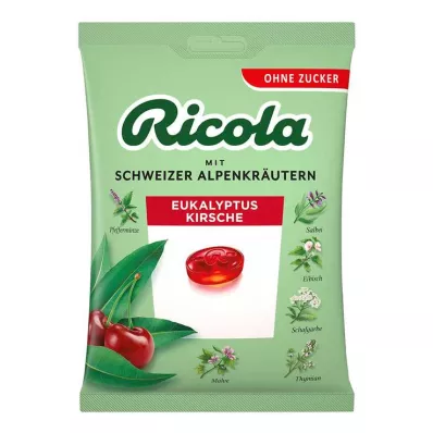 Ricola ohne Zucker Beutel Eukalyptus Kirsche Bonbons, 75 g