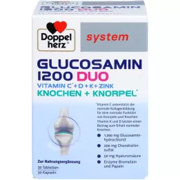 DOPPELHERZ Glucosamin 1200 Duo system Kombipackung, 60 St