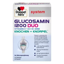 DOPPELHERZ Glucosamin 1200 Duo system Kombipackung, 60 St