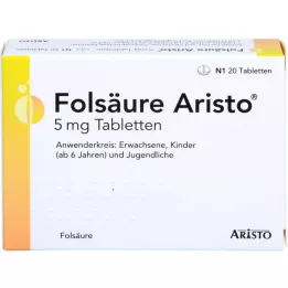 FOLSÄURE ARISTO 5 mg Tabletten, 20 St