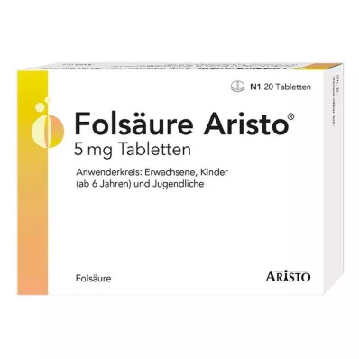 Folsäure Aristo 5 mg Tabletten, 20 St