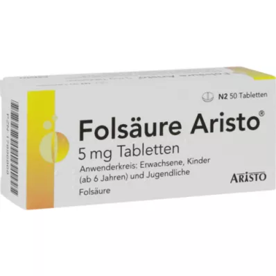 FOLSÄURE ARISTO 5 mg Tabletten, 50 St