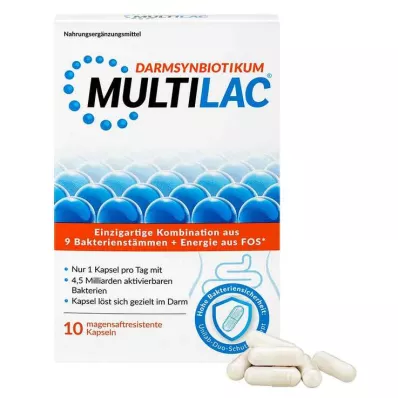 Multilac Synbiotikum magensaftresistent Kapseln, 10 St