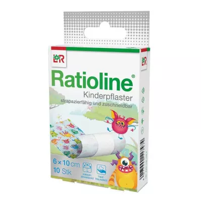 Ratioline Kinderpflaster zuschneidbar 6 cmx1 m, 10 St