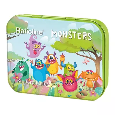 Ratioline Kinderpflaster Strips 3 Größen Blechbox, 20 St