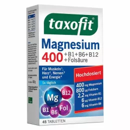 TAXOFIT Magnesium 400+B1+B6+B12+Folsäure Tabletten, 45 St