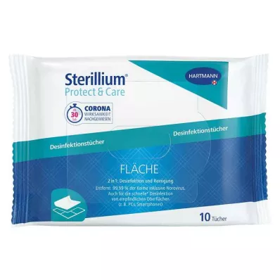 STERILLIUM Protect &amp; Care Fläche Desinfekt.tücher, 10 St