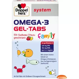 DOPPELHERZ Omega-3 Gel-Tabs family Erdb.Cit.system, 60 St