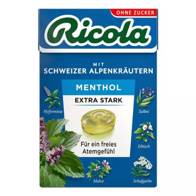 Ricola ohne Zucker Box Menthol extra stark Bonbons, 50 g Ricola ohne Zucker Box Menthol extra stark Bonbons, 50 g
