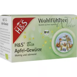 H&amp;S Wintertee Bio Apfel-Gewürze Filterbeutel, 20X2.0 g