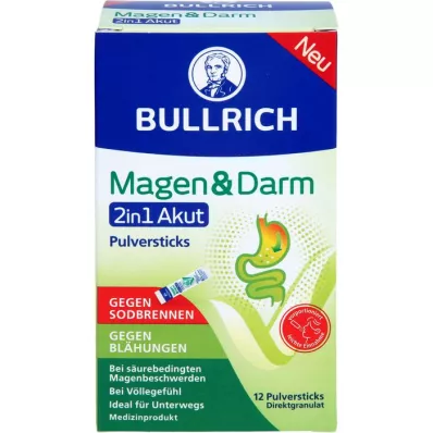 BULLRICH Magen &amp; Darm 2in1 Akut Pulversticks, 12 St