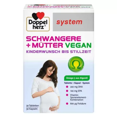 Doppelherz Schwangere + Mütter vegan system Kombipackung, 60 St