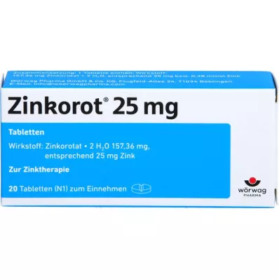 ZINKOROT 25 mg Tabletten, 20 St