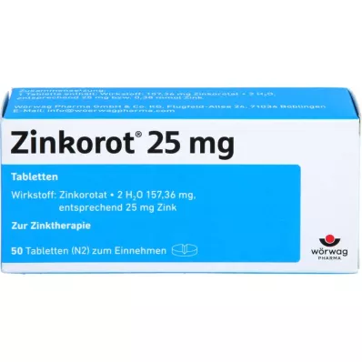 ZINKOROT 25 mg Tabletten, 50 St
