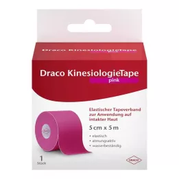 Draco Kinesiologietape 5 cmx5 m pink, 1 St