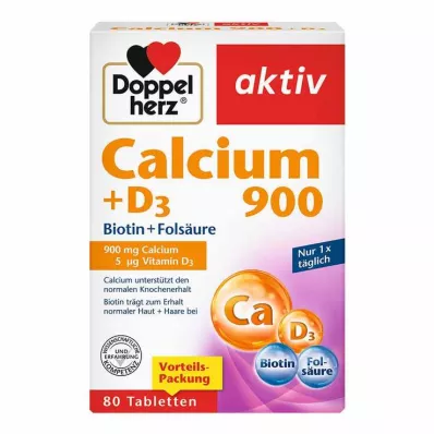 Doppelherz Calcium 900 + D3 Tabletten, 80 St