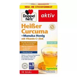 DOPPELHERZ heißer Curcuma+Manuka-Honig Granulat, 10 St