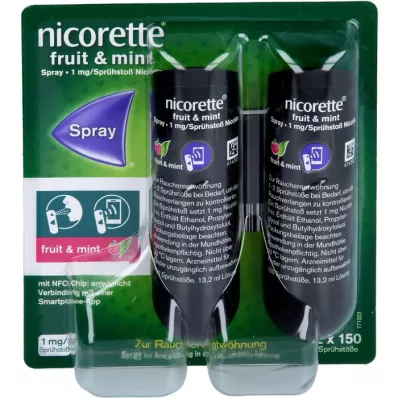 NICORETTE Fruit &amp; Mint Spray 1 mg/Sprühstoß NFC, 2 St