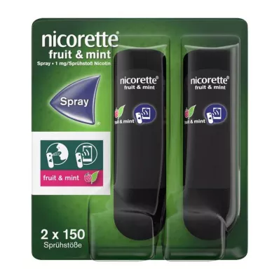 Nicorette Fruit &amp; Mint Spray 1 mg / Sprühstoß Nfc, 2 St