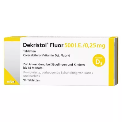 Dekristol Fluor 500 I.E. / 0,25 mg Tabletten, 90 St