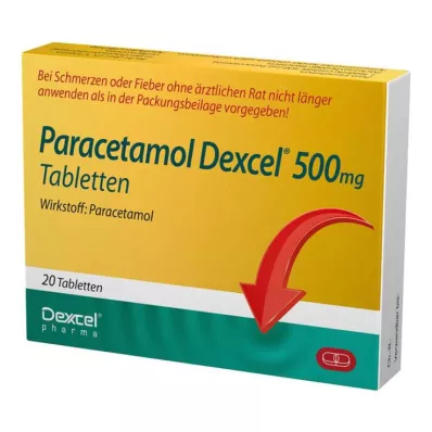 Paracetamol Dexcel 500 mg Tabletten, 20 St