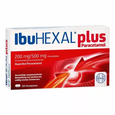 IbuHEXAL plus Paracetamol 200 mg/500 mg Filmtabletten, 10 St