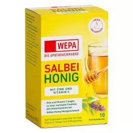 Wepa Salbei + Honig + Vitamin C + Zink Pulver, 10X10 g