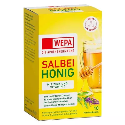 Wepa Salbei + Honig + Vitamin C + Zink Pulver, 10X10 g