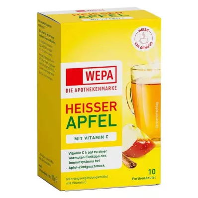 Wepa heißer Apfel + Vitamin C Pulver, 10X10 g
