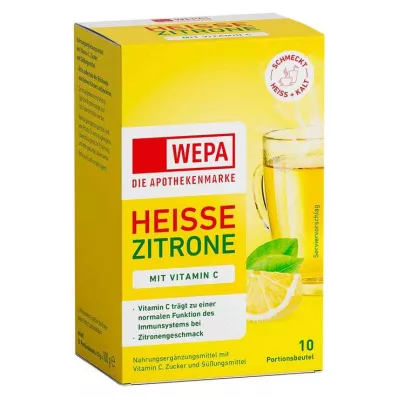 Wepa heiße Zitrone + Vitamin C Pulver, 10X10 g