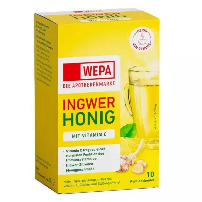 Wepa Ingwer + Honig + Vitamin C Pulver, 10X10 g