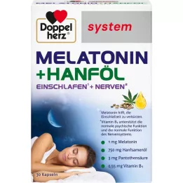 DOPPELHERZ Melatonin+Hanföl system Kapseln, 30 St