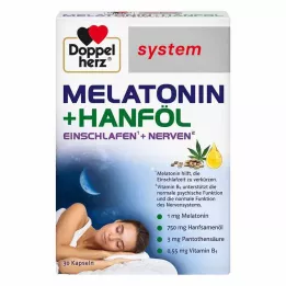 DOPPELHERZ Melatonin+Hanföl system Kapseln, 30 St