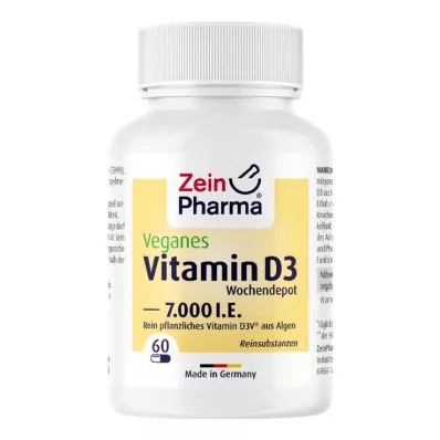 VEGANE Vitamin D3 7000 I.E. Wochendepot Kapseln, 60 St