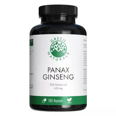 Green Naturals Panax Ginseng hochdosiert vegan Kapseln, 180 St Green Naturals Panax Ginseng hochdosiert vegan Kapseln, 180 St