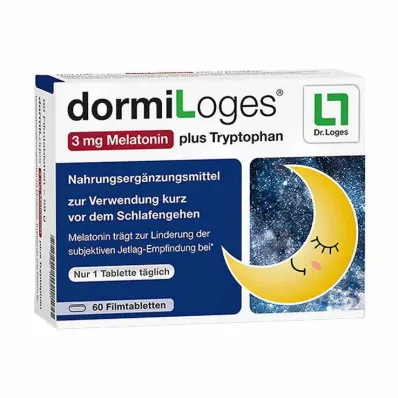 DORMILOGES 3 mg Melatonin plus Tryptophan Filmtab., 60 St