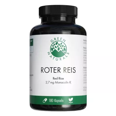 Green Naturals roter Reis Monacolin K vegan Kapseln , 180 St Green Naturals roter Reis Monacolin K vegan Kapseln , 180 St