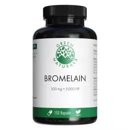 GREEN NATURALS Bromelain 500 mg vegan mit 5000 FIP, 150 St